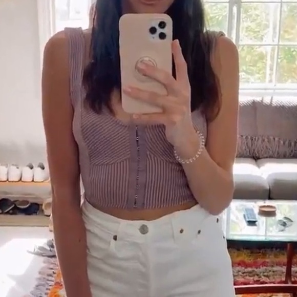 Urban Outfitters Tops - Urban Outfitters Corset Tank Top in Purple Size XS